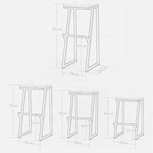 Sgabello Sedia Poggiapiedi di Legno Solido Bar Stool Retro Restaurant Metallo di Alta Sgabello Tempo Libero Ferro Battuto Cafe Tea Shop Bar Sgabello Sedia Designer QAF1010 (Size : Hight: 85cm)