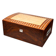 SHAO1 Cigar Humidor, Impiallacciatura E Trascorrere Navi di Superficie Legno di Cedro Grande capacità Cigar Humidor Cigar Cabinet Portasigarette (387 * 272 * 152Mm)