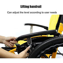 Carrozzine Semoventi, Transito Portatile da Viaggio Lega di Alluminio Grande Trasporto Circolare, Ergonomia Lega di Alluminio Pieghevole Dispositivo Anticaduta Portatile Trolley per Anziani Disabili