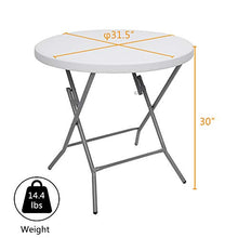 YIERMA - Tavoli da picnic rotondi pieghevoli, tavolo da campeggio (81,3 cm)