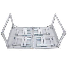 DGHJK Tavolo Pieghevole Piccolo Tavolo da Campeggio in Alluminio Regolabile in Altezza Leggero Pieghevole Portatile Quadrato - Tavolo da Pranzo - Tavolo per Computer (Colore: Verde)