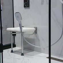 LXLAMP Sgabello per Vasca ergonomico da Doccia Sgabello Pieghevole for Appendere A Parete Bianco for Bagno for Anziani/Cambio Scarpe/Bagno/Sgabello Antiscivolo - Cuscinetto 180 kg