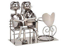 Vino Bottiglia Titolare Amore Coppia Bottiglia Titolare Vino Stand Matrimonio Regalo Amore (Coppia Seduta su panchina)