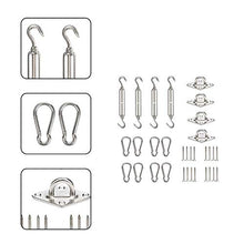Haodou Kit di Fissaggio per Tende, Accessori di Montaggio in Acciaio Inossidabile da Sole Rettangolare e Quadrata Tende per Kit Hardware a Scomparsa per Vele Parasole e Tende, Ombra Giardino - 6mm