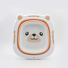 Cane del Fumetto Lavabo Bambini Pieghevole 12 Colori di plastica Portatile Lavabo Lavabo Bambino Bagno Viaggi Accessori Lavate, A-Orange-S