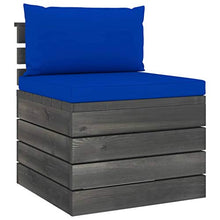 FAMIROSA Set Divani da Giardino su Pallet 8 pz con Cuscini Massello Pino-2029