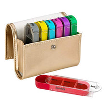 DOITOOL - Contenitore per pillole da viaggio, 28 scomparti per pillole settimanali, per medicine e medicine all'aperto, con borsa