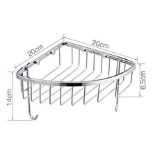 L.BAN Cestino per Doccia da Parete in Argento con 2 Ganci, Supporto per WC sospeso in Bronzo, Supporto per Organizer da Bagno in Acciaio Inossidabile per portaoggetti da Doccia