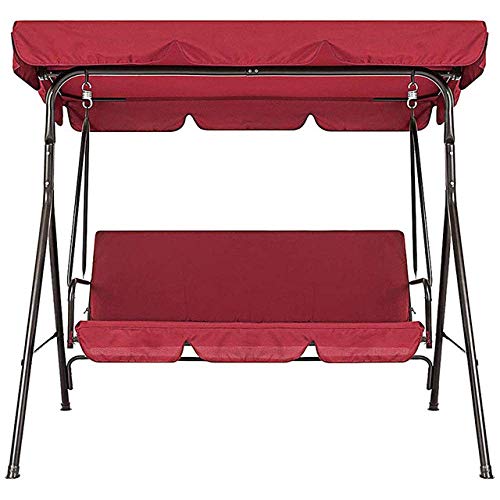 N/Z Sedia da Soggiorno Sedia da terrazza Altalena 2 Pezzi/Set Sedia da Giardino Universale Antipolvere 3 posti Copertura Esterna Rossa