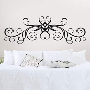 Adesivi per testiera del letto, T-MK326, 47 x 140 cm, colore: Nero
