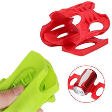 ALUYF Bottiglie di Vino in Silicone per Frigorifero Tappetino portabottiglie Vino lattine per Bevande gassate di Birra lattine per Vino organizzatore e ausilio per l'impilamento Rosso e Verde