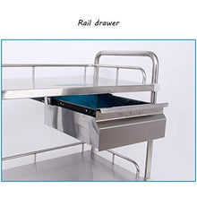 Carrello Medico A Doppio Strato, Carrello per Strumenti per Trattamenti Chirurgici,Carrello Professionale Multifunzionale per Bellezza/Tatuaggio/Spa,Veicoli per Il Cambio di Salvataggio, Carico 120