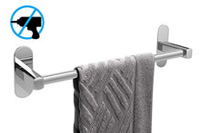 KINLO Porta asciugamani da bagno a parete senza foratura, 40 cm, autoadesivo, in acciaio inox, per bagno, asciugamani, vestiti (portata: 5 kg)