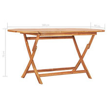 vidaXL - Tavolo da giardino pieghevole, 160 x 80 x 75 cm, in legno massello di teak