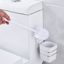 MeYuxg Scopino e Supporto per Toilette,Set di Scopini per WC di Alta Qualità,Con Tazza a Tenuta Stagna,Scopino per WC Adatto per il Bagno di un Hotel Familiare o un Bagno Pubblico(Bianco Caldo)