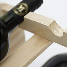 Portabottiglie in legno autoportante, multi griglia per vino, organizer facile da mettere, robusto portabottiglie perfetto per cucina marrone-4
