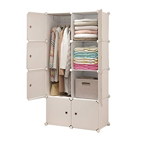 Locker Noleggio Scaffali Abbigliamento Home Camera da Letto Armadio Armadio Rimovibili di Plastica 8-Gitter Dormitorio 75X47X147CM MUMUJIN