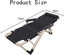 PAKUES-QO Sedia a Sdraio da Giardino reclinabile Lettino da Sole Pieghevole in Metallo, 178 * 66 * 30 cm, 150 kg Max. Tessuto Sintetico antiruggine, Traspirante, poggiapiedi Regolabile in 3 Posizioni