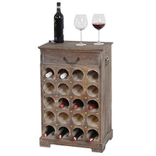 Serie Vintage portabottiglie per vini Lucan legno paulonia 31x48x76cm ~ marrone