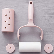 LLQM Sticky Hair Device, 1 Pole + 4 Heads, tearable Roller Sticky Paper Felt Roller Brush, Sticky Hair Removal Roller, Clothes Brush
