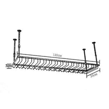 JHGJBJ Bottiglia di Vino Ciondolo in Metallo Rack Casa E Cucina, Altezza Regolabile: 30-60 Cm (120x35cm)