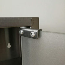 Armadio per medicinali in acciaio inox con serratura e 2 chiavi Tip-on automatico (4 scomparti argentati, 60 x 30 x 12 cm)