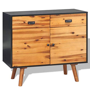 vidaXL Credenza in Legno Massello di Acacia Comò Madia Armadietto Cassettiera