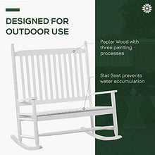 giordano shop Panchina 2 Posti a Dondolo da Giardino 117x85x120 cm in Legno di Pioppo Bianco