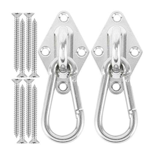 LTYD capacità 800lb, Pesante, Accessori Amaca + moschettoni Set di Viti di Supporto, a Dondolo Installazione sedie, in Acciaio Inox,A,Spain