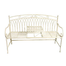 household products Panchina in Ghisa per Esterni, Panchina in Metallo per Il Tempo Libero con Seduta Sollevabile, Sgabello Decorativo retrò per Portico Vuoto, Adatto per Balcone/Veranda/Ponte