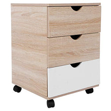 File Cabinet, Accento con 3 cassetti Comodino Comodino, Comodino portaoggetti Mobile per Ufficio Camera da Letto Stanza della Scuola Materna casa