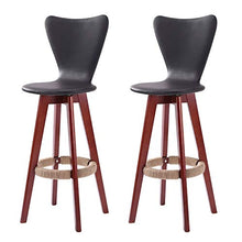 Sedie Da Bar Moderne In Stile Industriale Set Di 2， Counter Sedie Da Bar In Legno Da Cucina Da Casa ， Sgabelli Da Bar Girevoli A 360 ° Con Schienale Alto sedile da pub ( Colore : Black-Chair frame 2 )