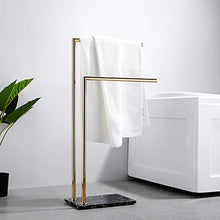Wing Piantana Porta Asciugamani 2 Bracci Porta Asciugamani Bagno da Terra, Portasciugamani e Appendiabiti, Metallo Piantana da Bagno Porta Salviette, 30×20×80 cm