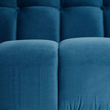 ixia.es Divano in Velluto Azzurro con Piede Oro