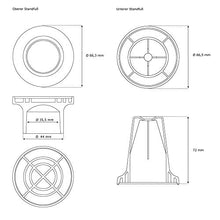 paramondo Tenda da Sole per Balcone Jam, 1,95 x 1,50 m, Telaio Bianco, Tessuto a Tinta Unita, Crema