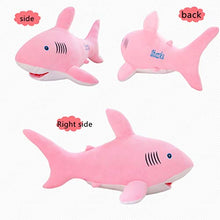 XSDF Cuscino peluche per bambola squalo creativo decorazione grande squalo bianco regalo per bambini per fidanzata 50 cm/60 cm) (rosa, 65 cm)