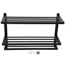 Portasciugamani Nero, portasciugamani in Materiale Alluminio Spaziale, per Bagno, Toilette, Camera da Letto, Cucina, Palline da Bagno sospese in Piscina, Fasce per Capelli, Bagno con Doccia
