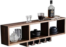 Leifeng Tower Classico Wine Rack Governo del Vino Parete Bottiglie di Vino e portaocchiali, Naturale Bagagli Legno Appeso Magazzinaggio Uso for Il Salone/Cucina/Bar/Ristorante 90 Centimetri