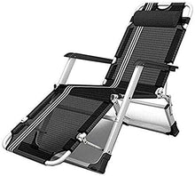 Sedia a sdraio pieghevole da giardino reclinabile nera imbottita Zero Gravity Lounge Chair ampio bracciolo regolabile reclinabile