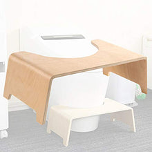 Sgabelli da Bagno, Poggiapiedi Antiscivolo in Legno per WC per Uso Domestico, Multifunzionale, per Bambini, Donne Incinte, Anziani