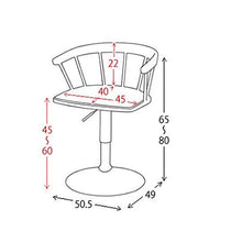 XHCP Sgabelli da Bar Regolabili con schienali Sgabello Moderno in Pelle di Metallo Altezza del bancone Sollevamento per sedie da Ufficio per Computer da Cucina Girevole a 360 Gradi