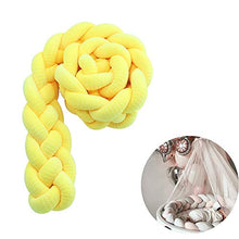 MEISISLEY Cuscino Annodato paracolpi Treccia Cuscino Morbido Cuscini per divani Cuscino Schienale Sedia Cuscino di Velluto Cuscino a Tre Fili 2m,Yellow