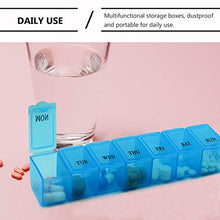 DOITOOL - Contenitore per pillole da viaggio, 12 pezzi, 7 griglie settimanali per pillole, scatola per medicine con catena