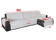 BIANCHERIAWEB Copridivano Trapuntato per Divani con Penisola Disegno Shabby Love 240-245 cm Rosso