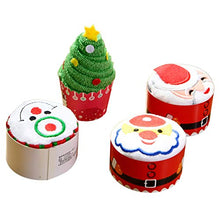 UPKOCH 2 Pezzi di Asciugamani di Natale a Forma di Torta Morbido Creativo Telo da Bagno Asciugamano Asciugamano Forniture per Feste Regalo di Natale per Bambini Amici di Famiglia