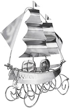 BRUBAKER Portabottiglie per Vino - Nave a Vela - Decorazione in Metallo - Portabottiglie con Biglietto d'Auguri - Regalo del Vino