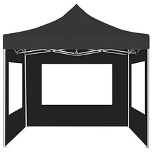 Tidyard Gazebo Pieghevole con Pareti Alluminio 2x2 m Antracite