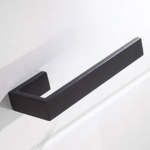 Melairy Portasciugamani con foratura, asta portasciugamani bagno in acciaio inox 304, porta asciugamani per ospiti, da bagno, da parete per bagno Nero