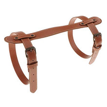 Nobranded Cuoio DELL'UNITÀ di elaborazione Esterna Coperta Da Picnic Carry Strap per il Campeggio, Feste, Picnic, Moto Bedroll Cinghie, Marrone - S 69x32.5cm