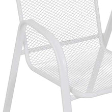 greemotion Sedia impilabile giardino “Toulouse” in acciaio rivestito in plastica, ca. 55 x 97 x 73 cm, portata massima fino a 110 kg, bianca